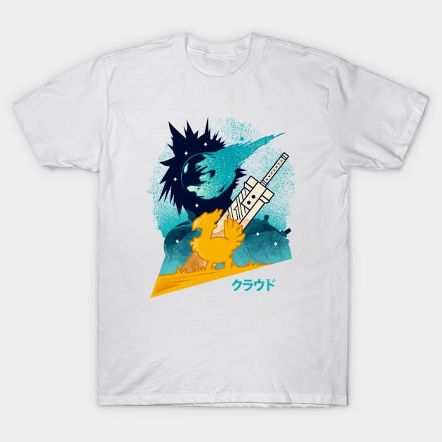 Cloud And Chocobo T-Shirt by logozaste